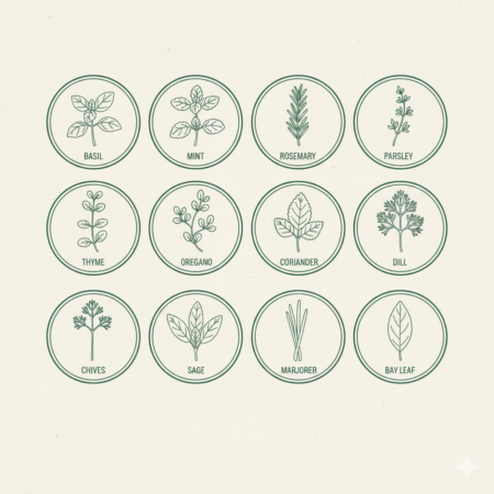 Printable herb labels (round)